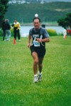 Barry winning his age grade at the 2002 City Of Wellington half marathon